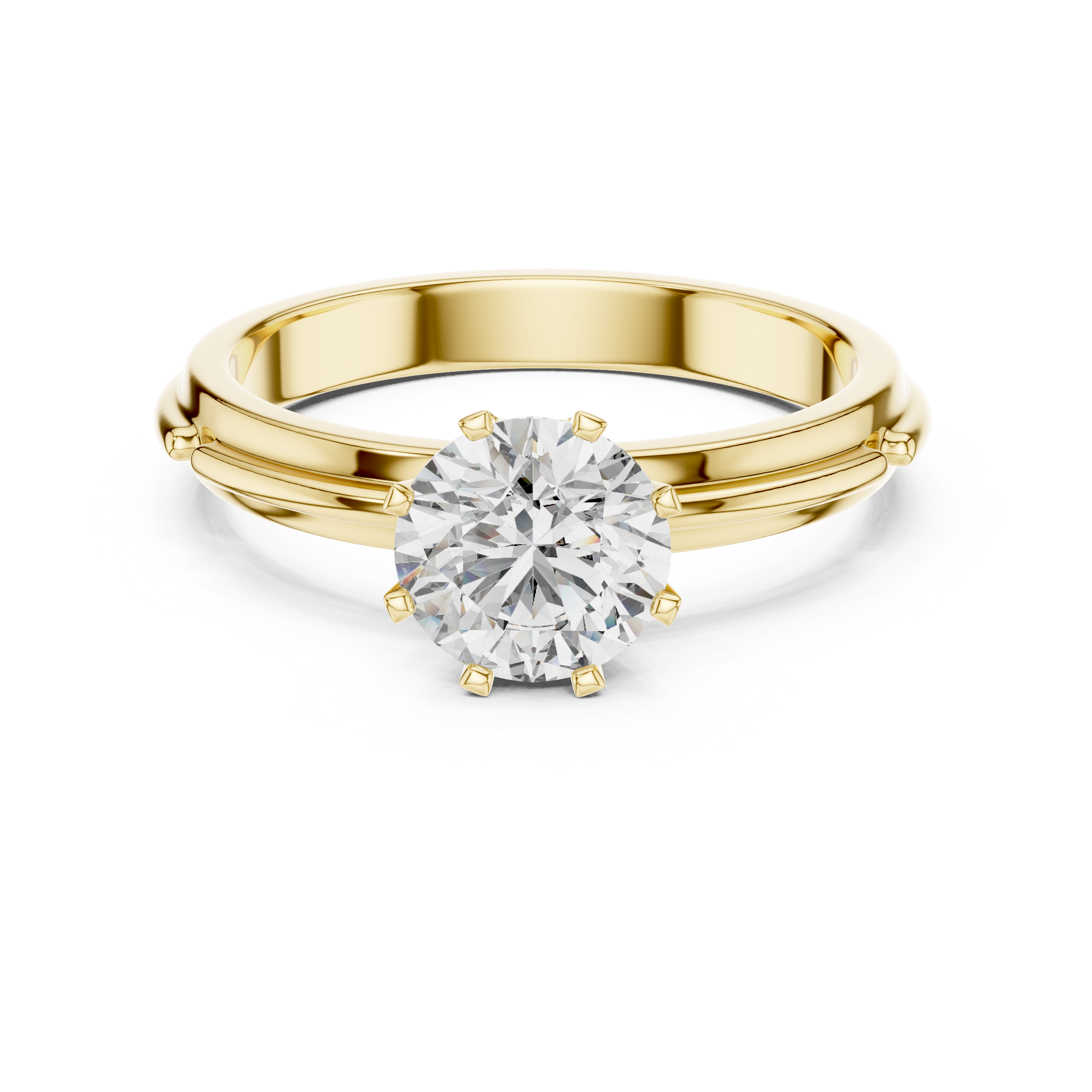 14-KT White Gold Classic Six-Prong 1-Ct Round Solitaire Diamond Ring